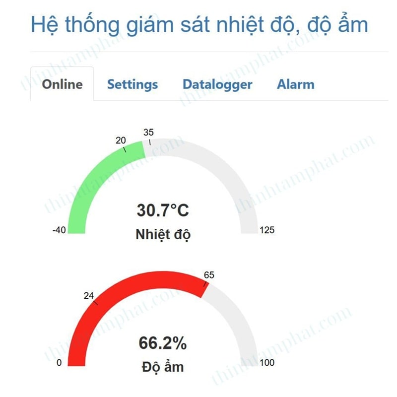 Giám sát nhiệt độ độ ẩm và lưu dữ liệu